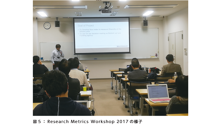 図5:Research Metrics Workshop 2017の様子 図5:Research Metrics Workshop 2017の様子